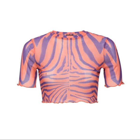 AFRM ORANGE ZEBRA TOP - Picture 1 of 6